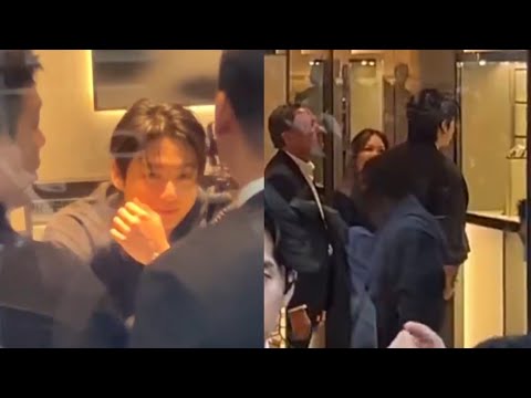 BTS Jungkook inside Hublot Ginza Boutique in Japan