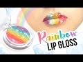 DIY Rainbow Prism LIP GLOSS! Make DIY lipstick to match your DIY Rainbow / Galaxy Highlighter!!