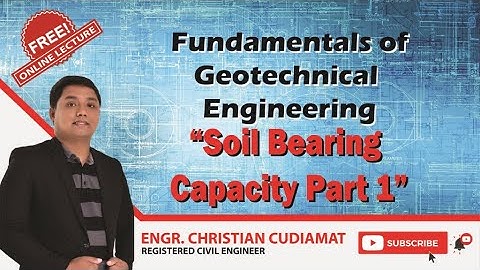 Fundamentals of Geotechnical Engineering- Soil Bearing Capacity Part 1 [Tagalog]