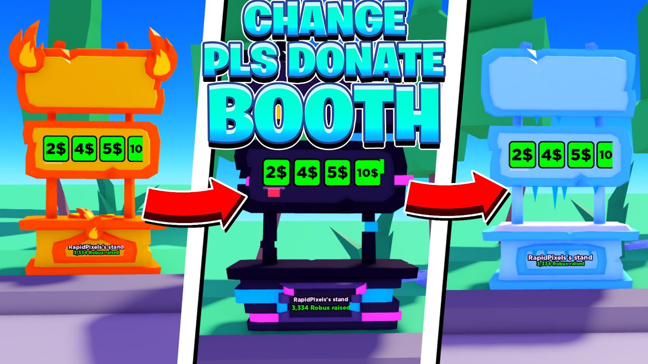 How to Change your Booth in Pls Donate 💰 YouTube