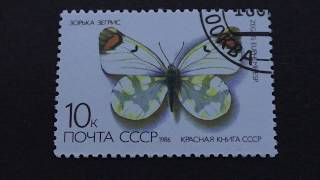 Postage Stamp. Ussr. The Red Book Of The Ussr. Zorka Zegris. Zegris Euphemeesp. 1986. Price 10 Cents
