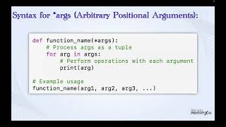 **Python Arbitrary Arguments Explained | *args & kwargs | Lec 31