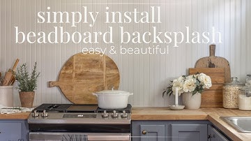 How to install beadboard backsplash | Simple Cottage Kitchen Update