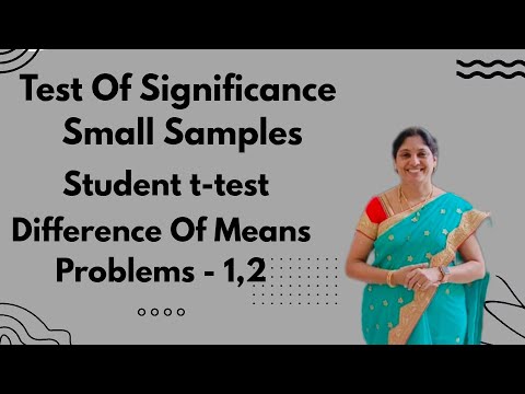 Test of significance - Small sample Student t test with difference of ...