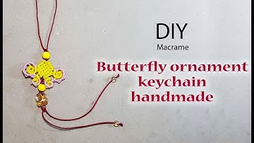 How to make a butterfly ornament  keychain macrame by Thao handmade channel