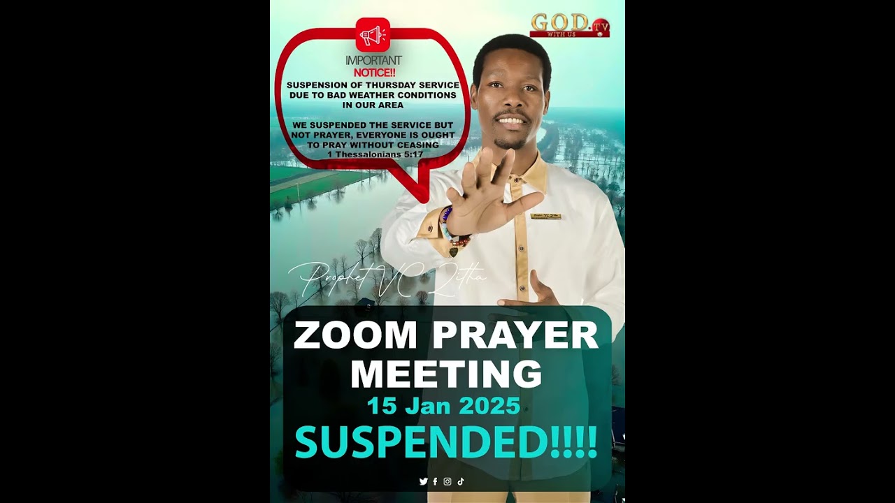 IMPORTANT NOTICE‼️  Please note that our Thursday Service has been suspended