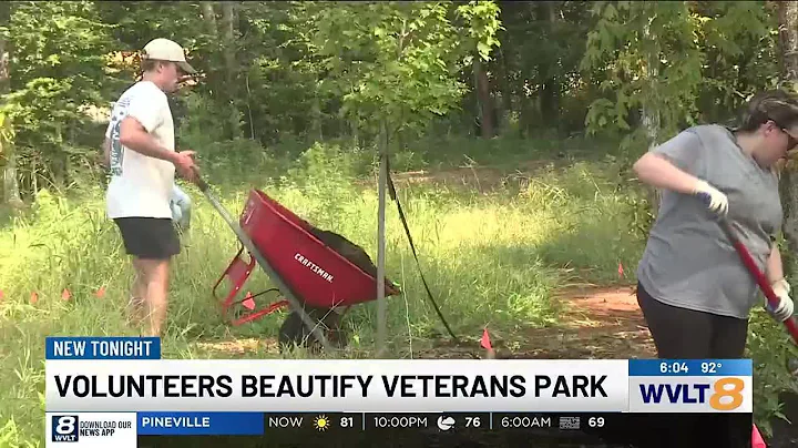 Volunteers come together to keep a dedicated veterans park beautiful