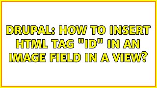 Drupal: How to insert html tag "id" in an image field in a view?