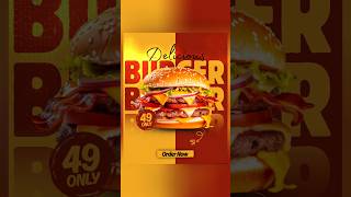 This BURGER Poster Looks So Real You’ll Want to Eat It! 🍔🔥" | Canva Tutorials For Beginner