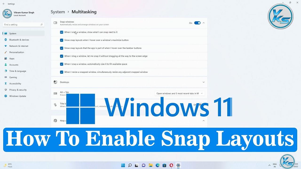 ✅ Windows 11 Snap Layouts - How To Enable
