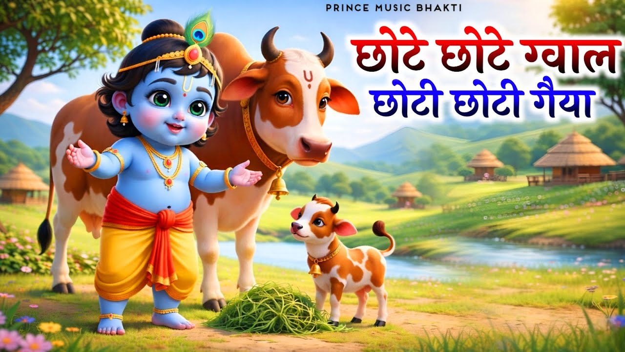 छोटी छोटी गैया छोटे छोटे ग्वाल। Choti Choti Gaiya Chote Chote Gwal। #kanha #krishna #krishnabhajan