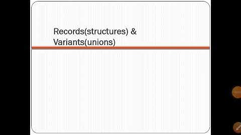 RECORDS AND VARIANTS
