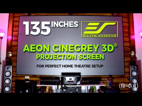 135 inches Elite AEON CINEGREY 3D Projection Screen for Home Theatres   4K 8K HDR10 3D Review-Setup
