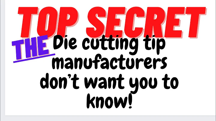 The die cutting solution that fixes everything. Must see  I promise youll be glad you watched