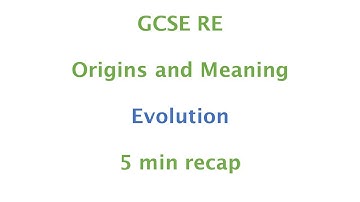 GCSE RE (Eduqas) - Evolution 5min recap