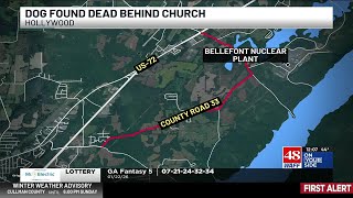 Officials are seeking information after a dog was found dead in Jackson County