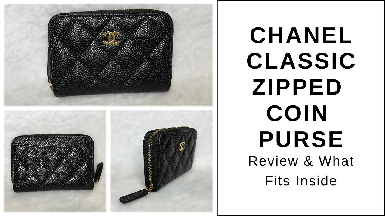 Chanel Classic Zipped Coin Purse - Review and What Fits Inside - YouTube