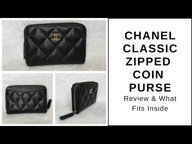 Chanel Black Caviar Leather Classic Zipped Coin Purse