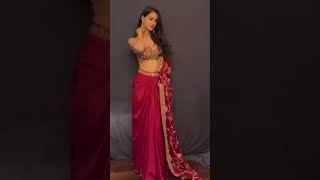 Famous Disha Patani’s Shy🔥 Red Indian Wear: Trendy Elegance Unveiled #shorts #dishapatani Net Worth