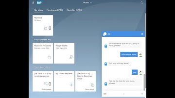 Skybuffer AI Conversational Actions integrated into Fiori Launchpad :: Create Leave Request