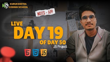 🔥 Day 19 – 50 Days Frontend Challenge | Notes App Project (Modern UI + Local Storage) 🔥