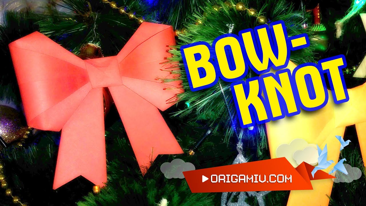 Paper bow-knot for decoration - YouTube