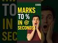 How to Calculate Percentage from Marks in Excel💡 #excel #percentage #exceltips #exceltutorial #data