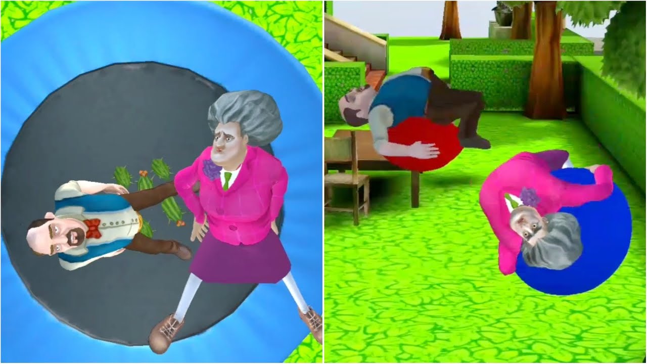 Scary Teacher 3D | Francis And Miss T In Two Bouncing Pranks