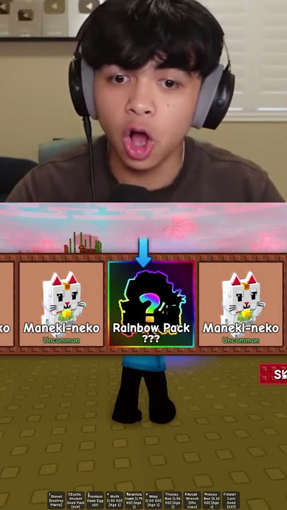 I got the Rainbow Corrupted Kitsune in Grow a Garden 😱 #roblox #growagarden