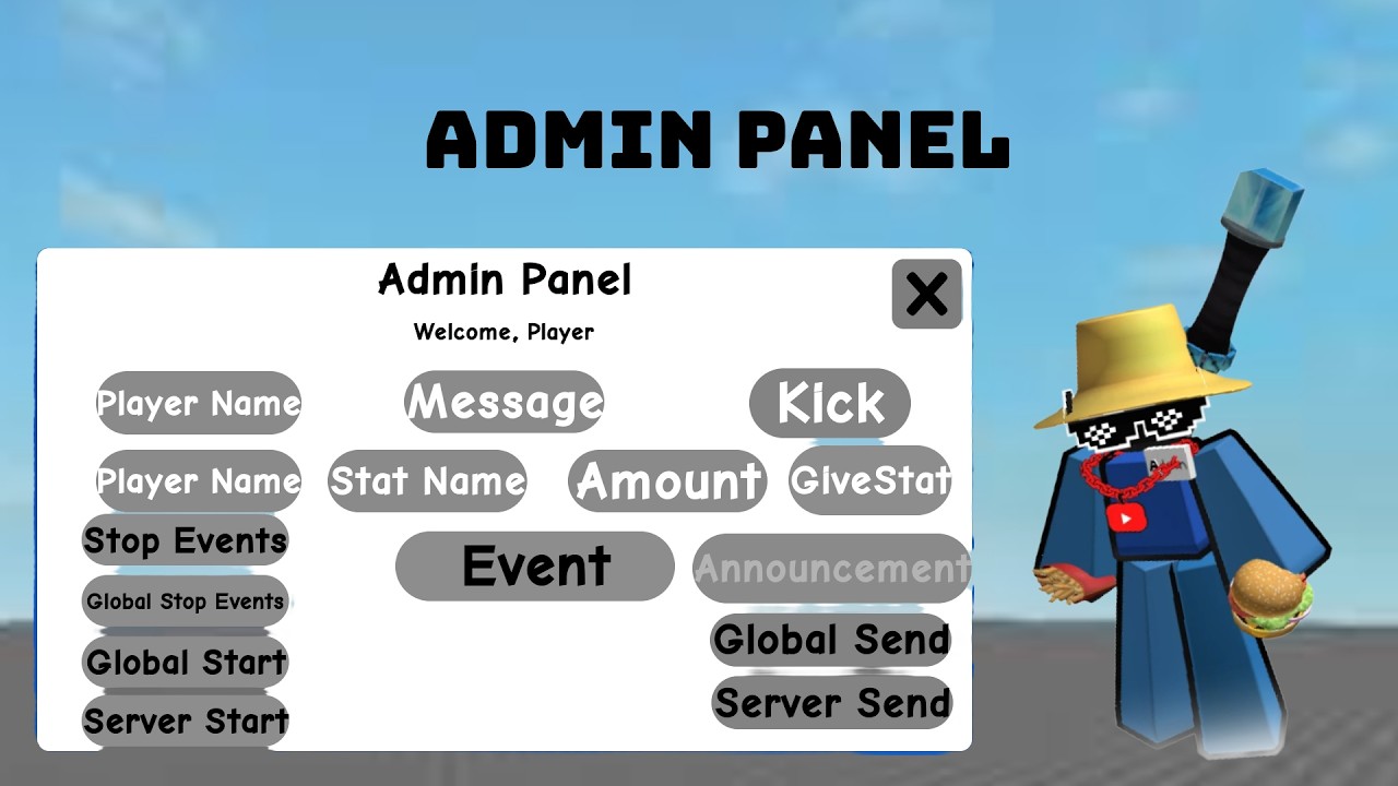 Admin Panel Roblox Studio == full video - YouTube