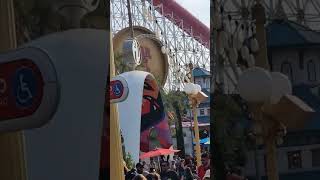 Incredicoaster train stops on mid course brake run 3rd tunnel breakdown | Pixar Pier DCA (5/20/2023)