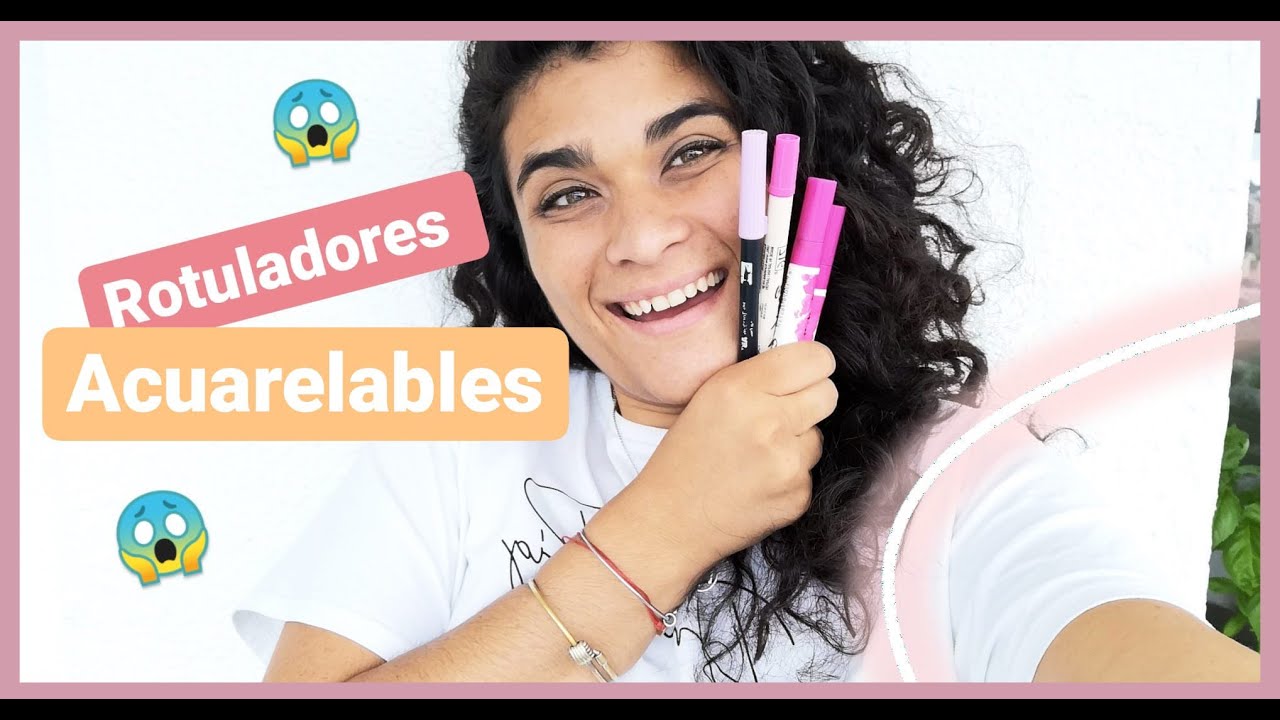 Aprende Rápido CÓMO SE USAN los rotuladores acuarelables♥️😱 (lettering  principiantes) 