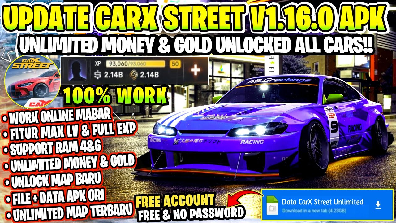 Gameplay! Mod CarX Street 1.16.0 | Download CarX Street Mod Apk Unlimited Money Glitch Android??