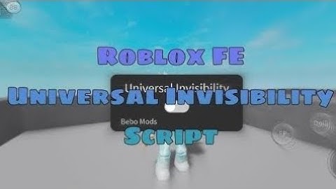 Roblox FE Universal Invisibility Script | Hydrogen - Fluxus - Delta - Arceus x - Codex Executor