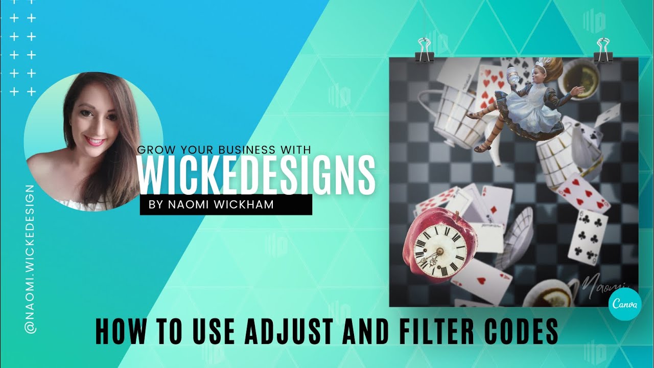 How to use Adjust and Filter Codes on Canva - YouTube