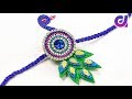 5 HANDMADE RAKHI MAKING AT HOME | Peacock Rakhi Making  | Artkala