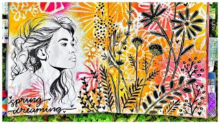ART JOURNAL Process: Spring Dreaming with TCW + Distress Oxides