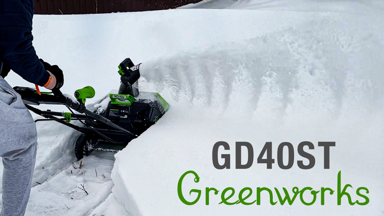 ПЛЮСЫ И МИНУСЫ Аккумуляторного Снегоуборщика Greenworks GD40ST