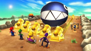 Мульт Mario Party 9 Boss Battles Mario Vs Luigi Vs Wario Vs Waluigi Master Difficulty