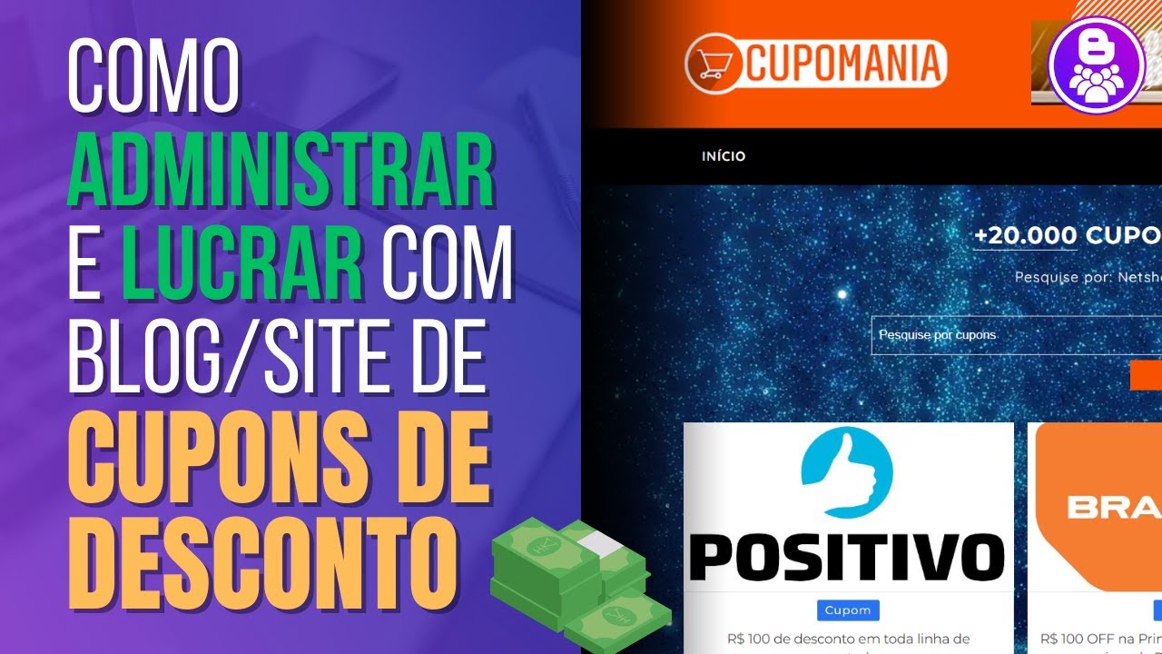 🖥️ Como ADMINISTRAR e GANHAR DINHEIRO Blog de CUPONS DE DESCONTO 💰