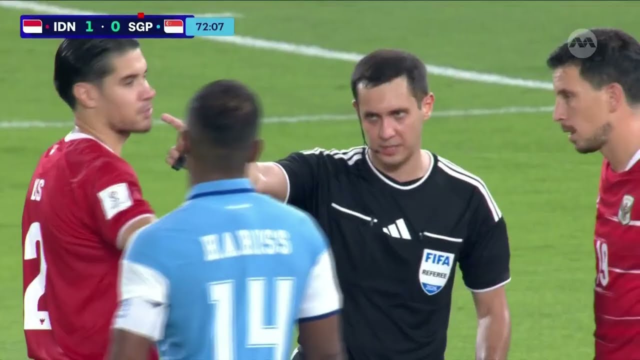 Singapore’s Song Ui-young concedes handball penalty against Indonesia | FIFA ASEAN Cup 2026™
