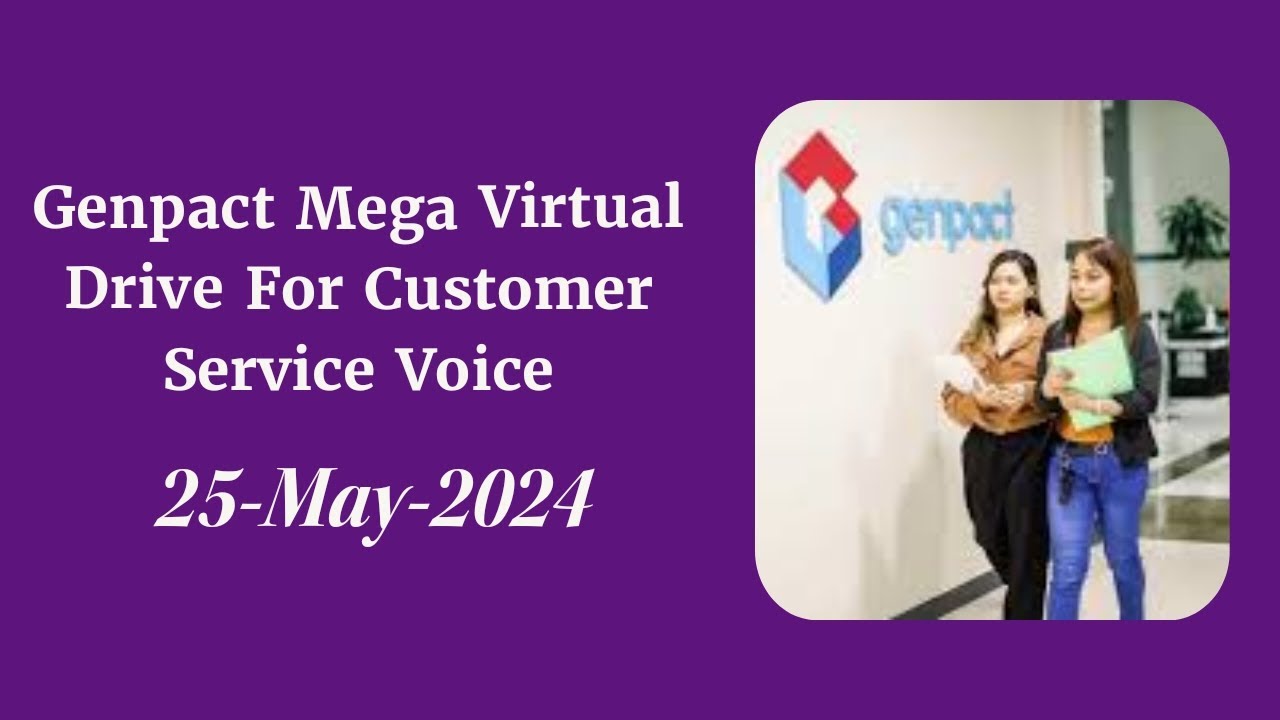 Genpact Mega Virtual Drive for Freshers Voice Process
