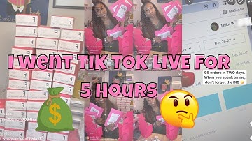 GOING TIKTOK LIVE FOR 5 HOURS | I GOT 48 ORDERS 😱🤑 | Making Money on TikTok