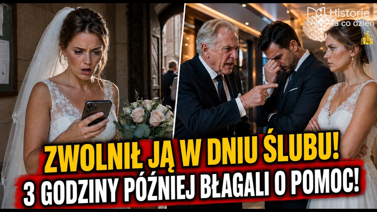 Zwolnili mnie SMS-em w dniu ślubu. Stałam w przedsionku kościoła na warszawskim Powiślu, ściskając bukiet róż, gdy zobaczyłam wiadomość od Oskara, syna mojego szefa: „Jesteś zwolniona. Uznaj to za...