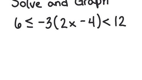 Compound Inequality: Solve and graph 6 ≤ -3(2x - 4) ＜ 12