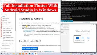Full Installation of Flutter on Windows - step by step || Install Android Studio || SMC Web Solution