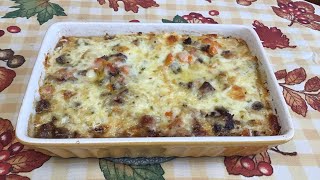 Philly Cheesesteak Casserole with (ground beef) Philly Cheesesteak Casserole with (ground beef)
