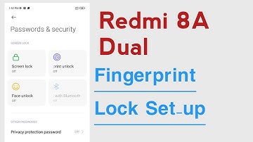 Redmi 8A Dual How To Setup Fingerprint Lock