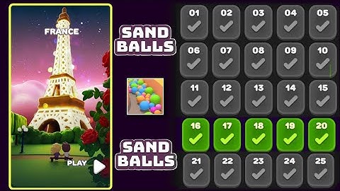 *NEW UPDATE* SAND BALLS FRANCE CITY - Gameplay Walkthrough Level 16 to 20 || All Levels