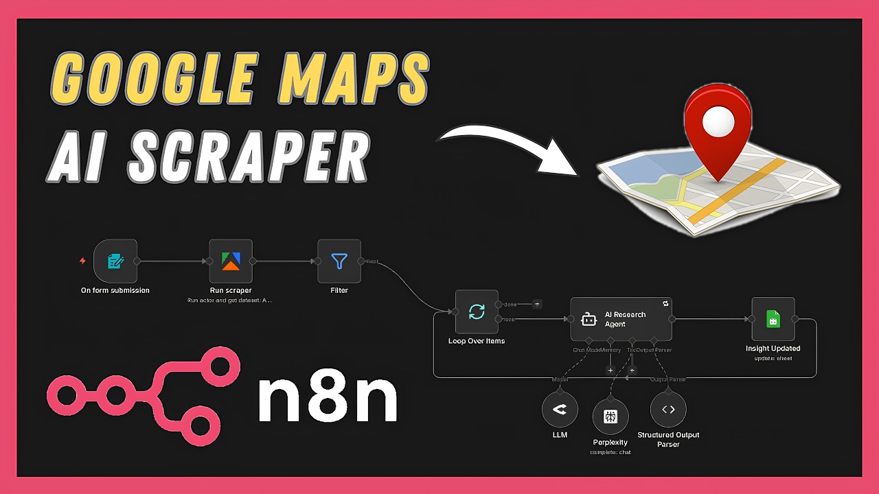 Google Maps Scraping ( n8n ) |  كيفية استخراج بيانات خرائط جوجل باستخدام